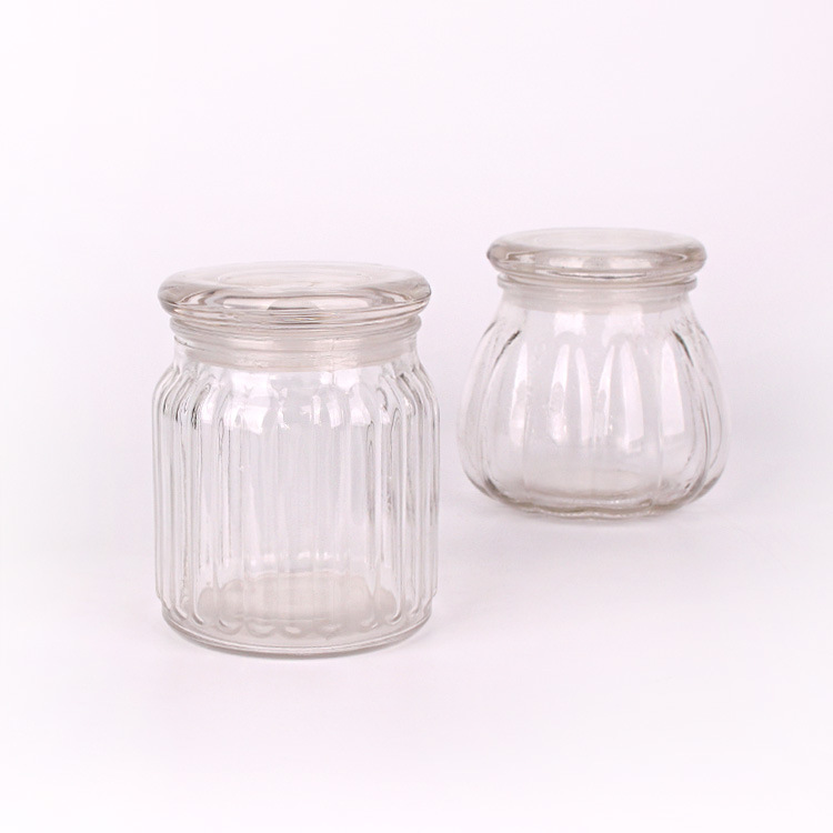 Airtight Glass Candle Jar with Glass Lid