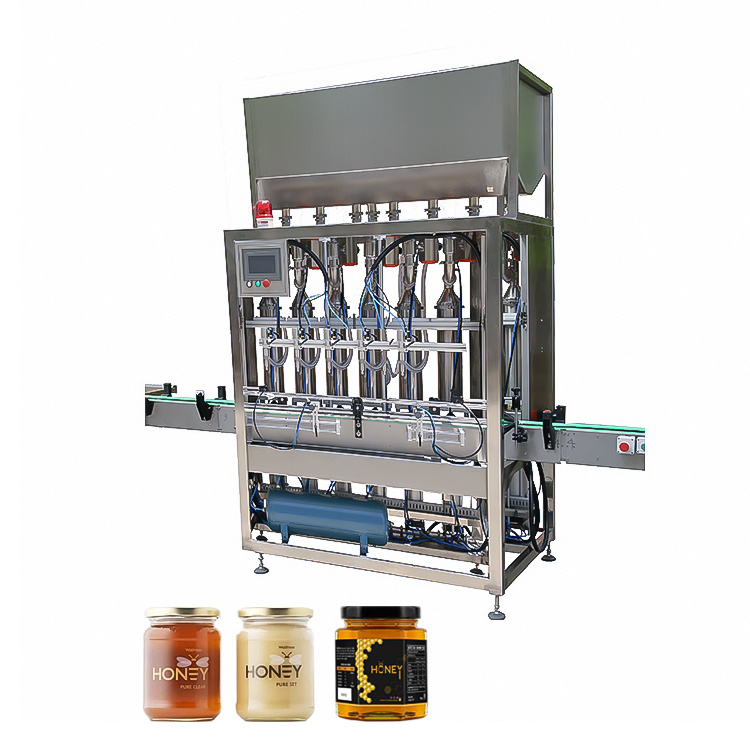 Automatic Honey and Peanut Butter Glass Jar Filling Machine