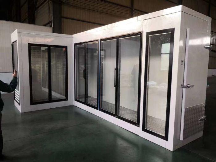 Beverage Cold Storage Room for Supermarket with Glass Door