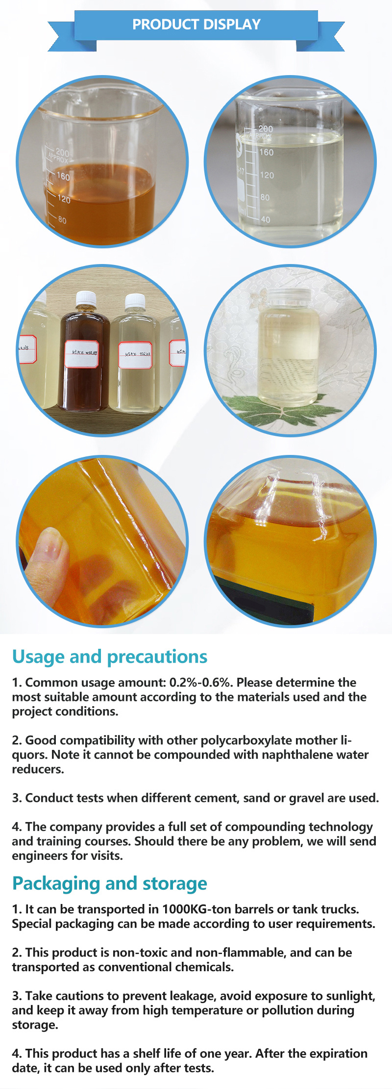 Polycarboxylic Superplasticizer Mother Liquor Polycarboxylate Liquor Made in China