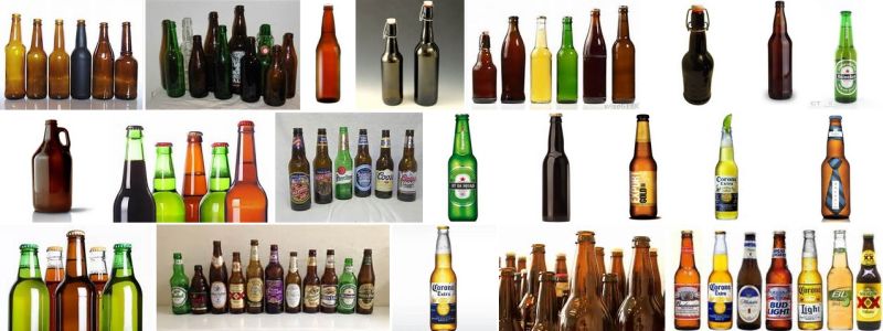 Green Color Glass Bottle/ Glass Beer Bottle