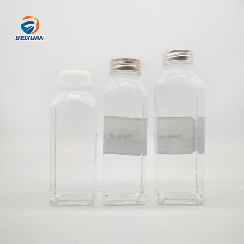 Hot Sale 350ml Drinking Juice Beverage Empty Square Plastic Bottles