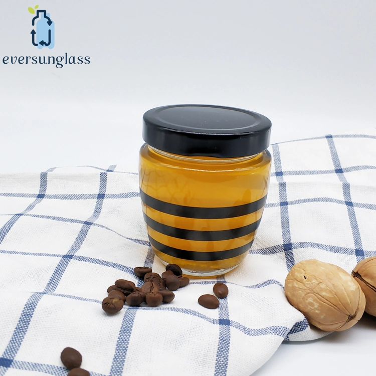 Cheap Glass Honey Jars 400ml Bee Shaped Unique Jam Jars