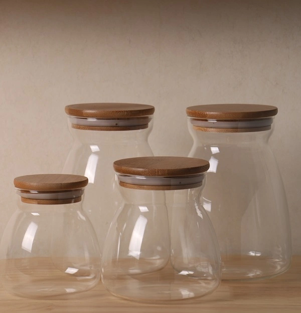 High Borosilicate Transparent Coffee Storage Jar