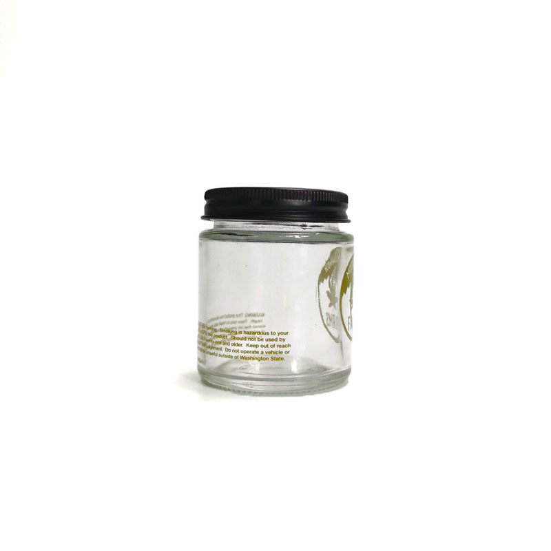 fashion Shape 100ml Straight Side Glass Cosmetic Jar