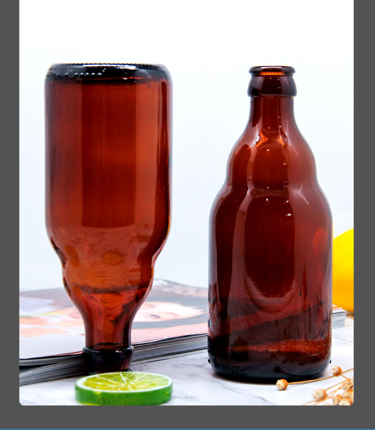 330ml Amber Color Glass Bottle for Beer/ Drinking Bottle with Crown Cap