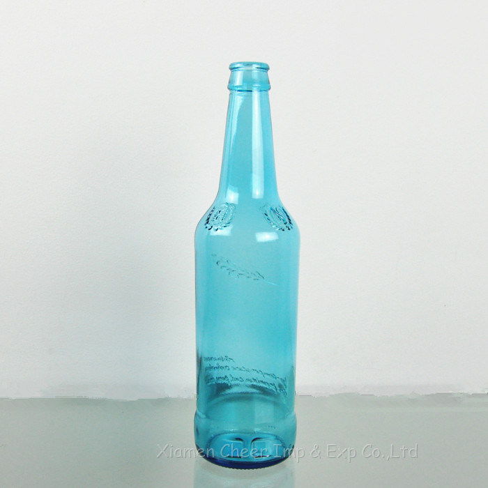 500ml Light Blue Color Glass Beer Bottles From Chinese Professional Supplier