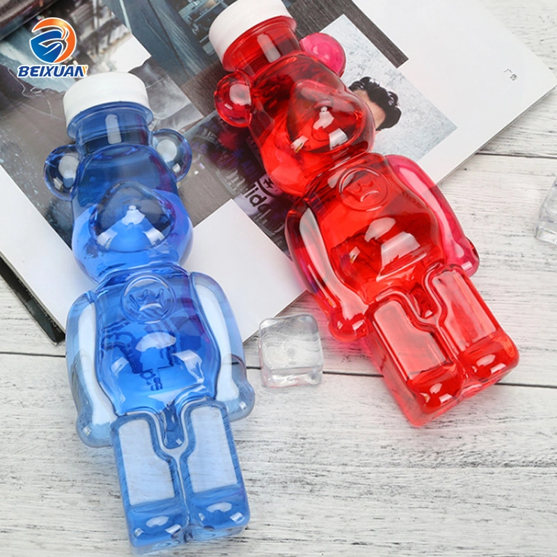 Wholesale Bear Shape Pet Plastic Bottles for Water Milk Beverage