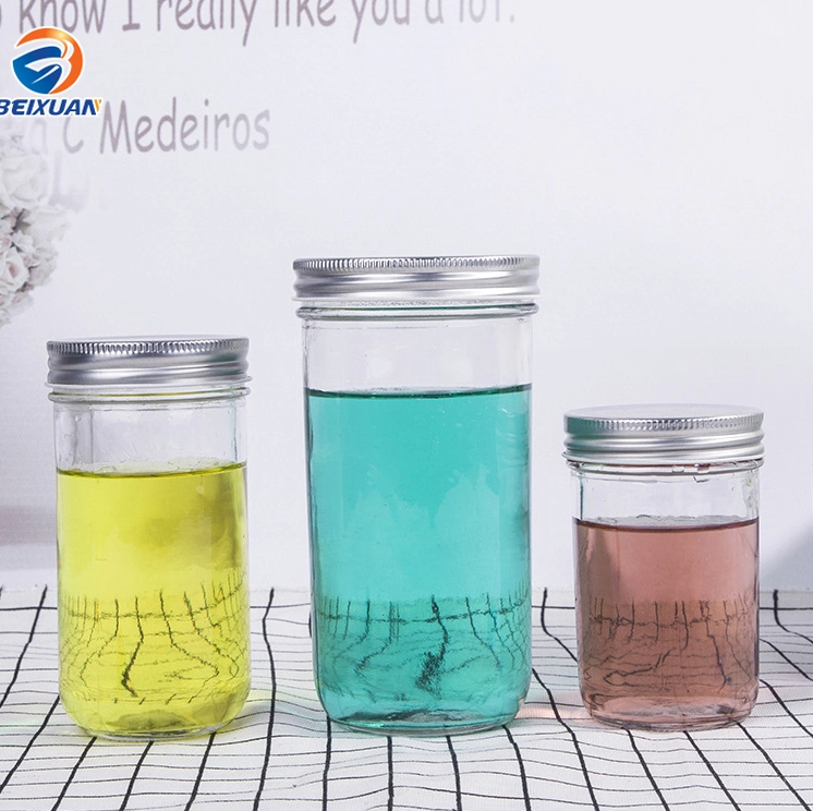 Whole Size Clear Empty Round Shape Bird's Nest Packing Glass Bottle with Screw Cap