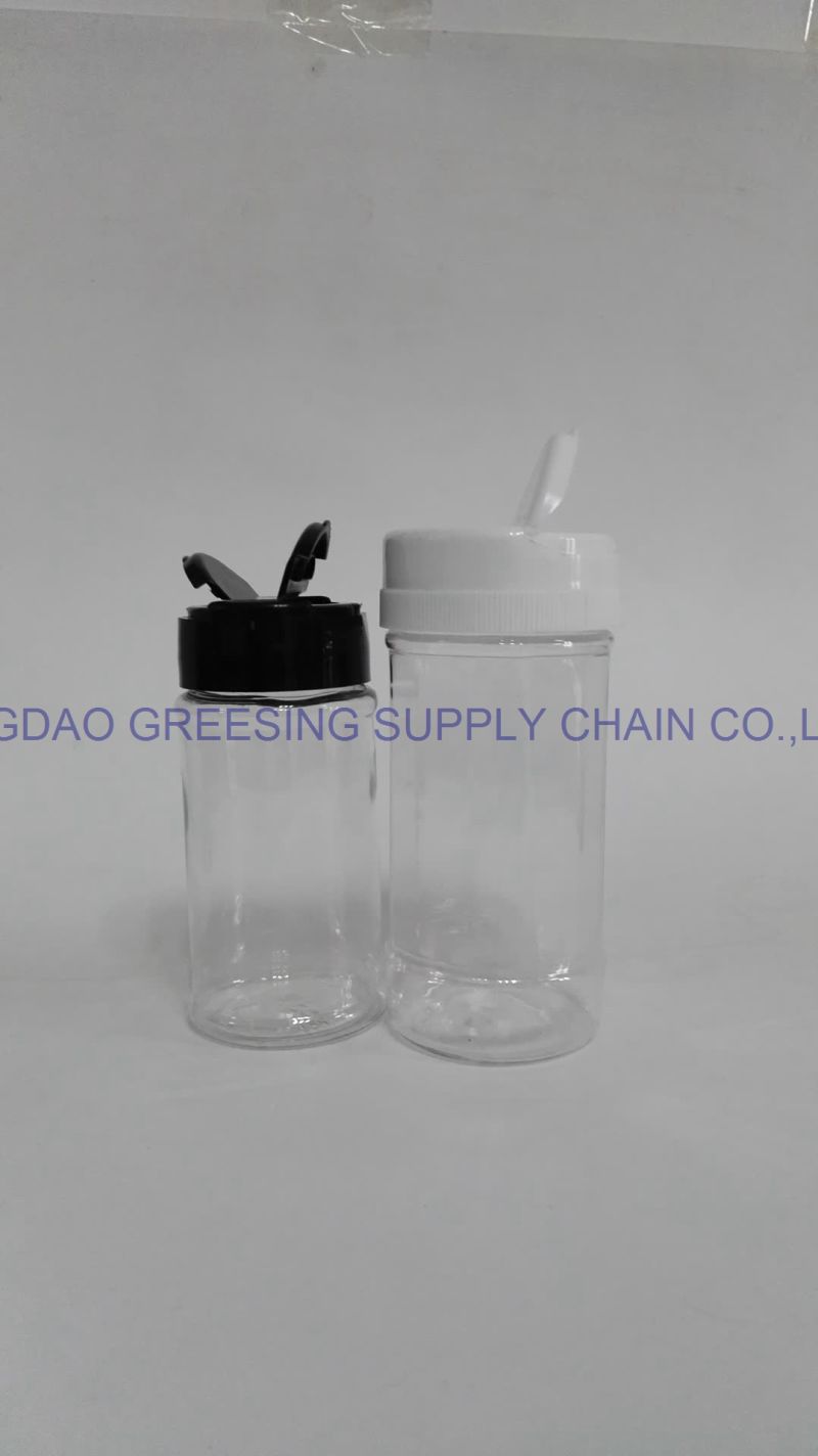 100ml Strong Plastic Spice Bottle with Double Opening Cap Screw Lid