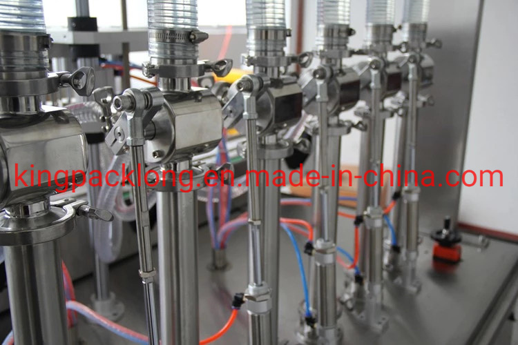 Automatic Olive Oil Bottles Filling Machine 6 Nozzles with 300L Hopper