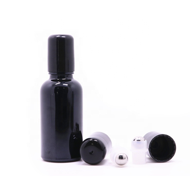 15ml 30ml 60ml 120ml Black Essential Oil Boston Round Glass Bottles Wholesale