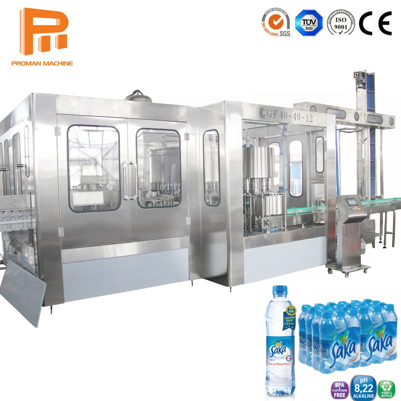 Full Automatic Pet Drinking Plastic or Glass Bottles Filling Capping and Labeling Machines for Bottles