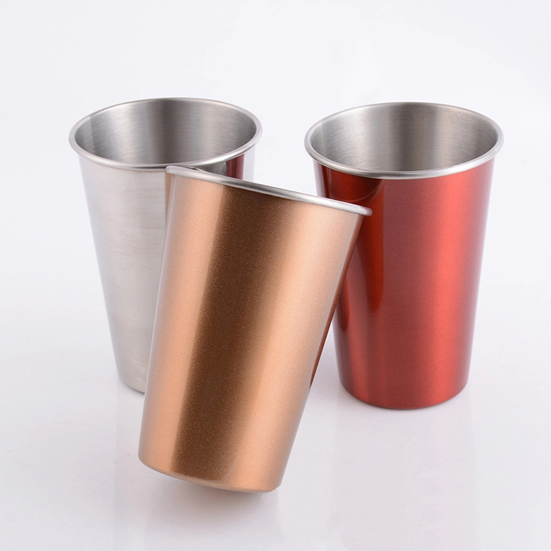 Single Wall Stainless Steel Beer Mug Metal Wine Mug Cocktail Inox Mug Beer Tumbler Beer Cocktail Mug