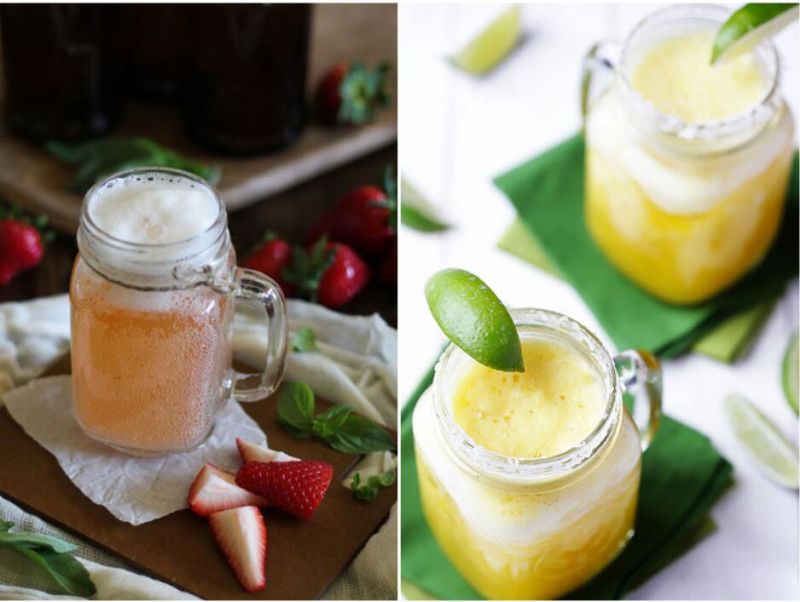 Pineapple Shape Glass Mason Jar with Straw and Leaf