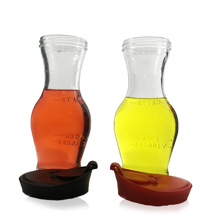 Juce and Water Glass Carafe Bottle with Black Lid in 300ml and 1000ml