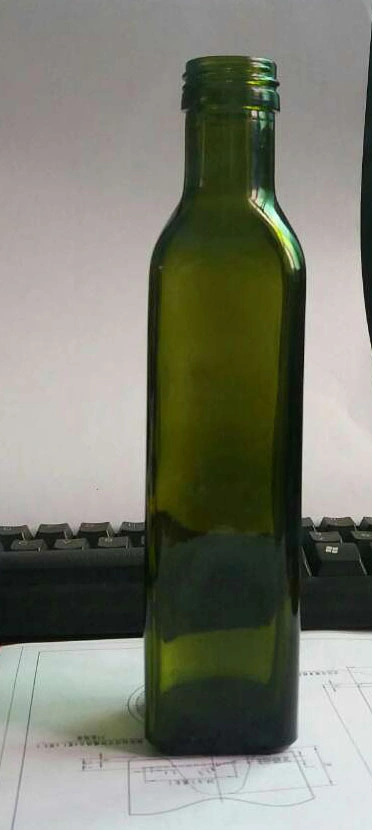 250ml, 500ml, 750ml, 1000ml Clear Round Empty Olive Oil Glass Bottle with Caps