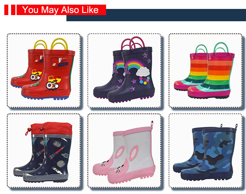 Rubber Waterproof Rain Boots for Boys and Girls