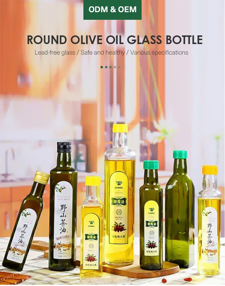 FDA Certificated Various Specifications Olive Oil Glass Bottle