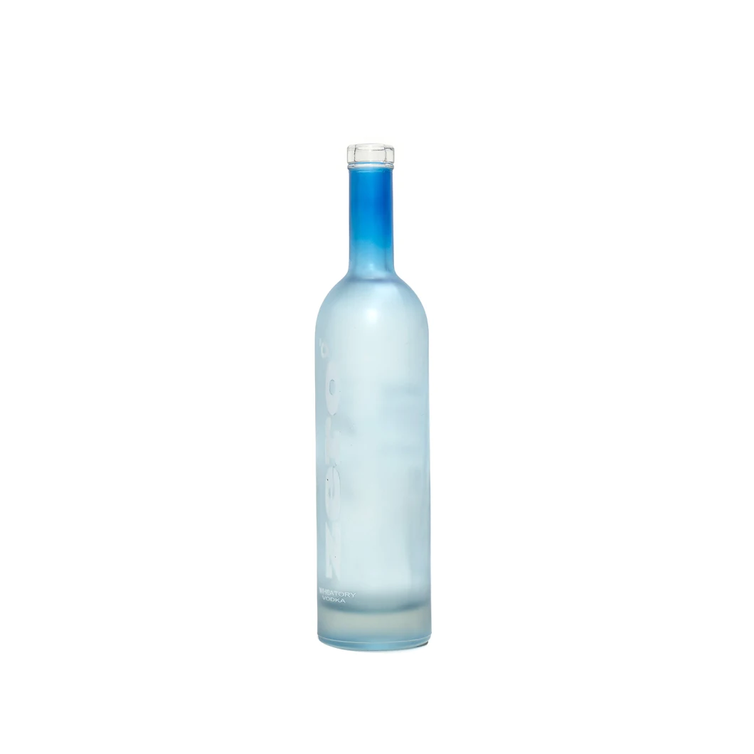 Accpet OEM Premium Delicate Durable Clear Super Flint Glass Material Round Liquor Bottle for Liquor