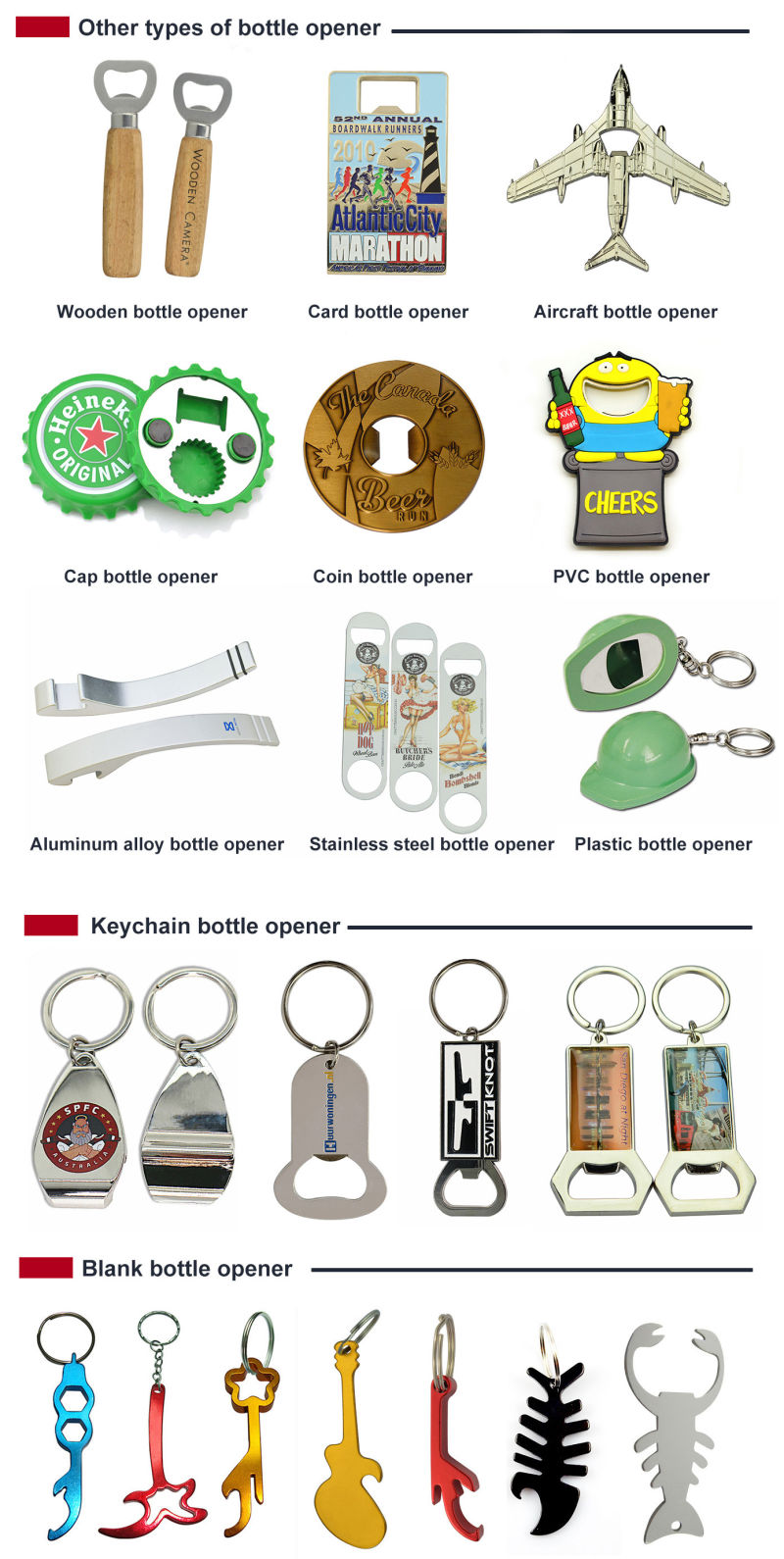 Customized Logo Mini Beer Metal Jar Opener