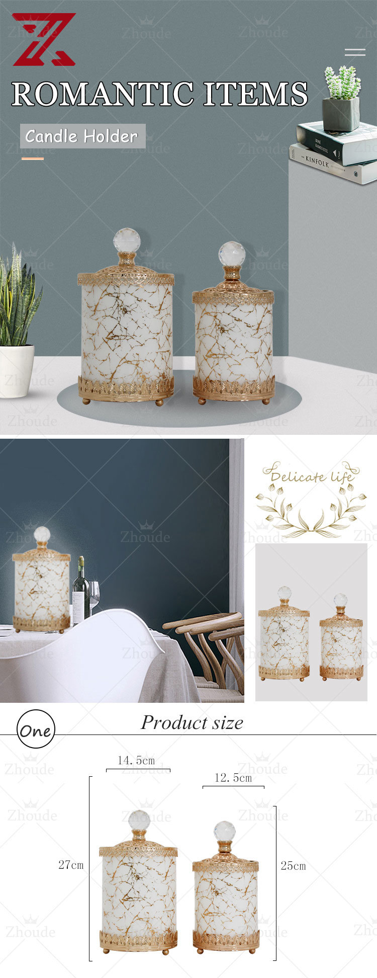 Cheap Price Wholesale Metal Glass Decorative Simple Candy Jars for Party Wedding Ornaments