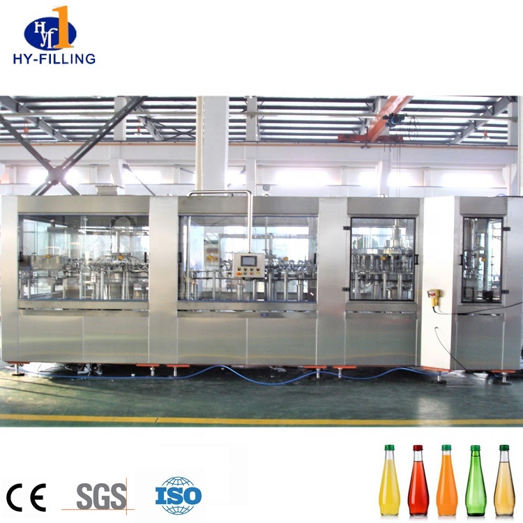 Automatic Glass Bottle Fruit Juice Small Complete Production Lines/Liquid Filing Machine