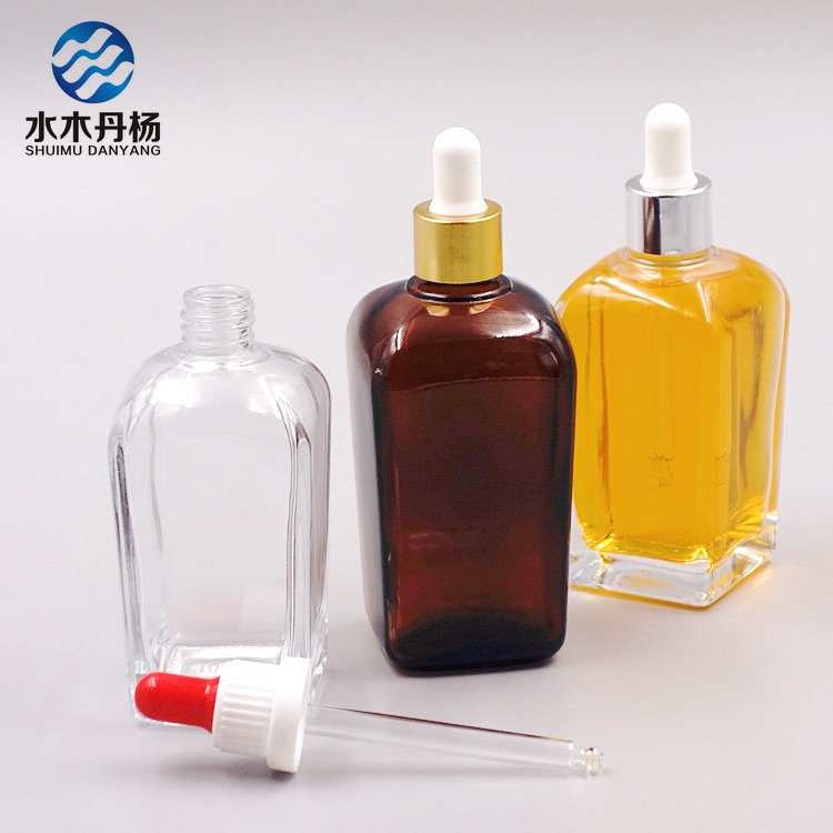 100ml Stock Square Essential Oil Dropper Bottle Cosmetic Bottle