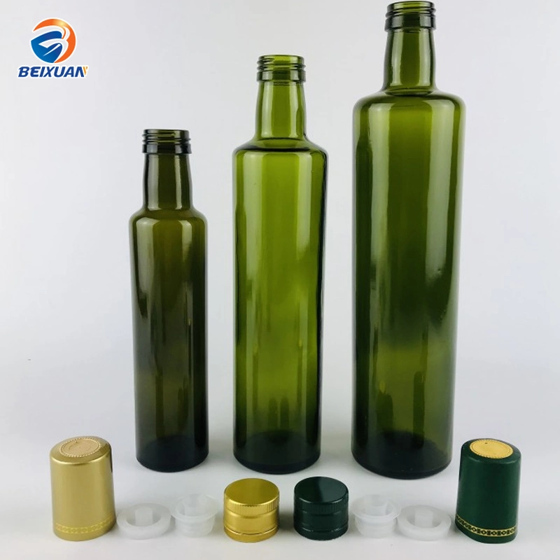 250ml 500ml 750ml 1000ml Round Olive Oil Glass Bottle Camellia Oil Walnut Oil Bottle