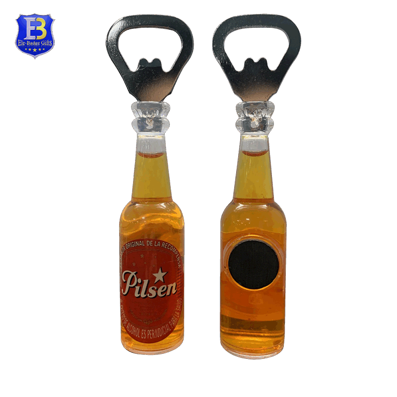 Beer Bottle Shape Liquid Filled Beer Bottle Opener