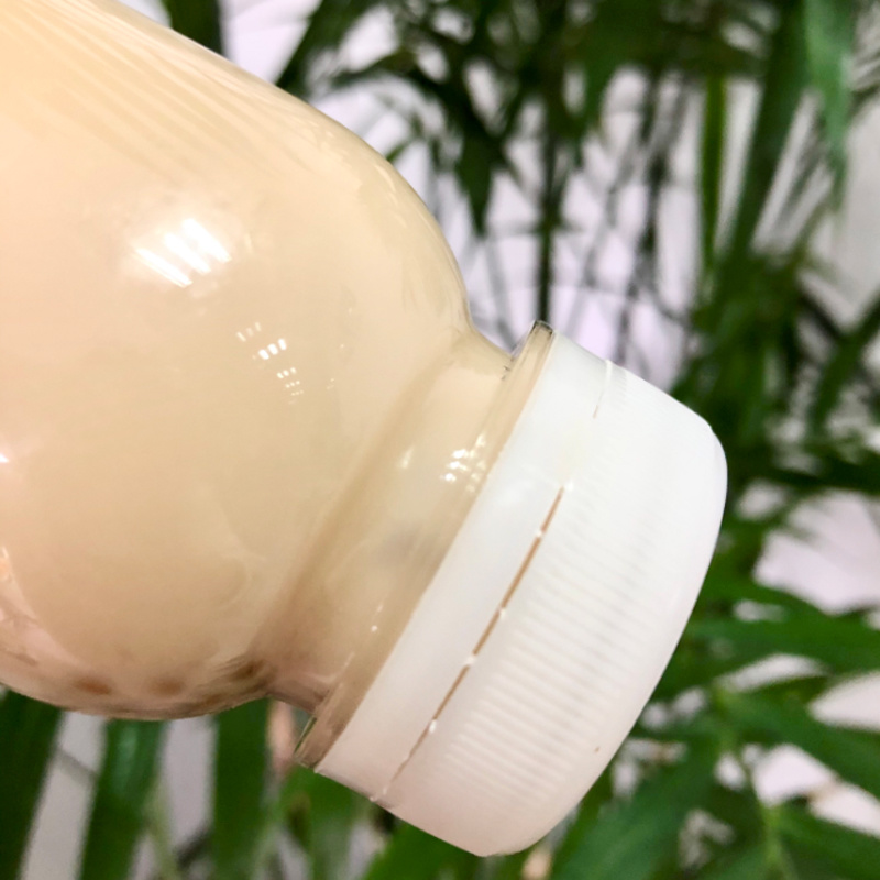 Milk Tea Plastic Bottle Pet Soft Drink Disposable Fruit Juice Bottle Take-Away with Lid Cusomized Logo