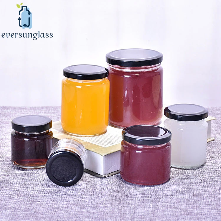 50ml240ml350ml Hermetic Glass Honey Jam Jar with Screw Cap