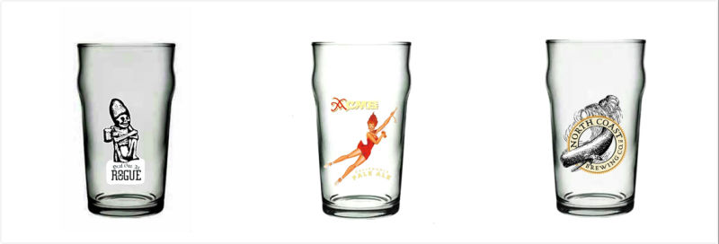 16 Oz Customized Logo Glass 625ml Pint Glass Wholesale Glassware