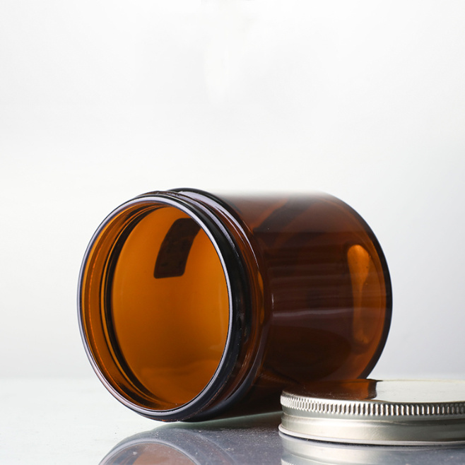 Hot-Selling Customization Glass Straight Sided Mason Canning Jars with Gold Metal Lids