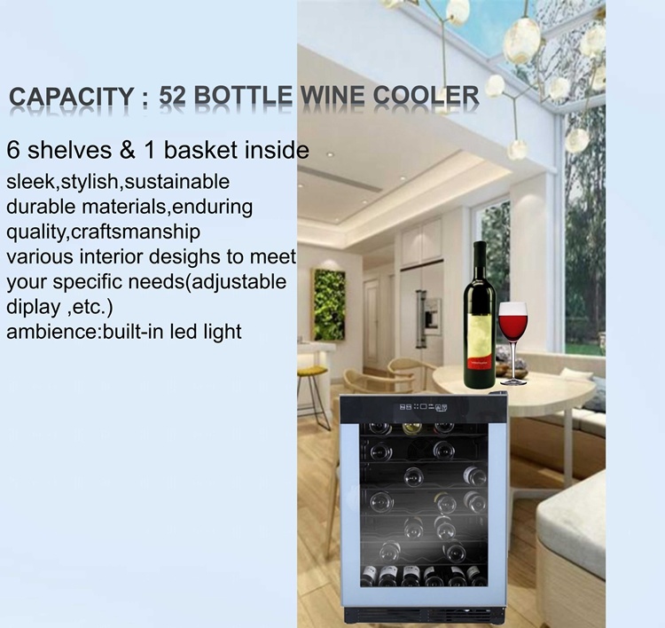 34 Bottle Wine Cooler Cabinet, Glass Wine Cabinet Fridge Mini Refrigerator