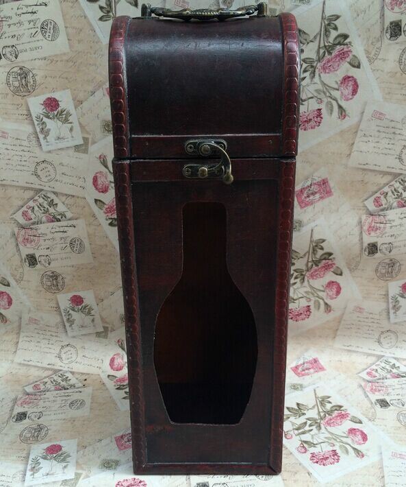 Custom Wooden Wine Box Single Wine Bottle Box