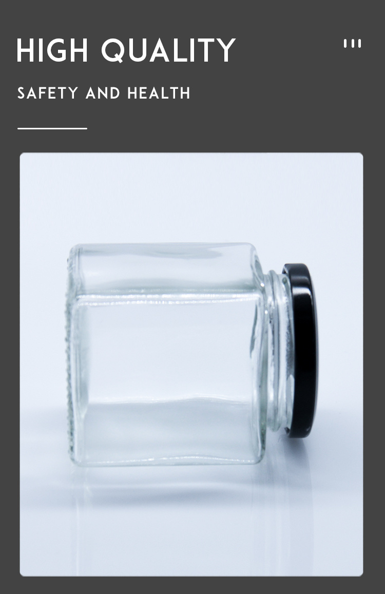 Wholesale 80ml Thick Square Shape Glass Storage Jar/Jam Jar Custom Logo for Sale