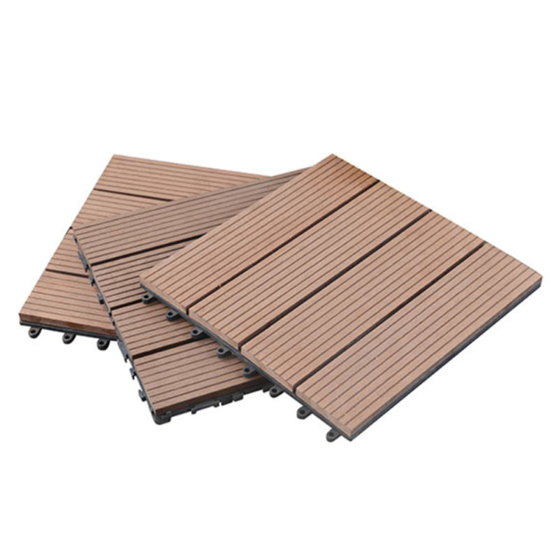 Wholesale DIY Composite Decking WPC Interlocking Flooring Tiles for Indoor Outdoor Garden