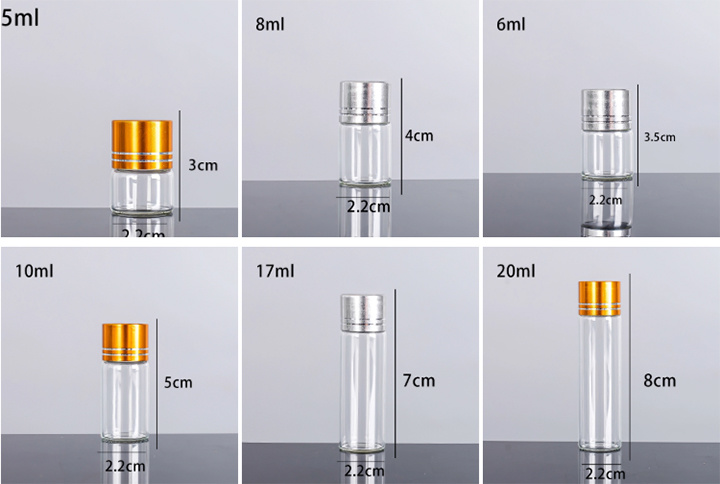 60ml Glass Medicine Bottle with Lid for Capsule Pills Packaging