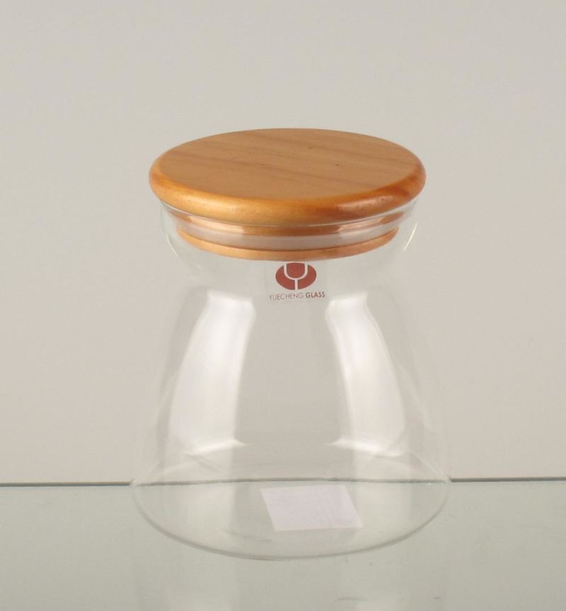 Insulated Food Storage Containers Glass Jars with Wood Lid