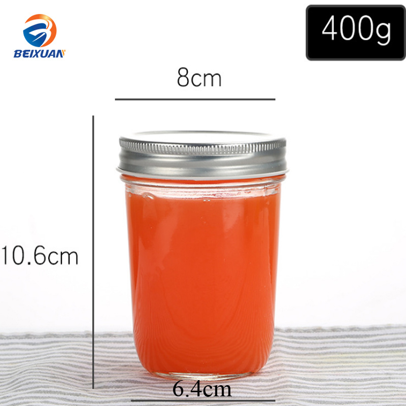 Factory Price 400ml Manson Jar Caviar Glass Jar Sealed Can