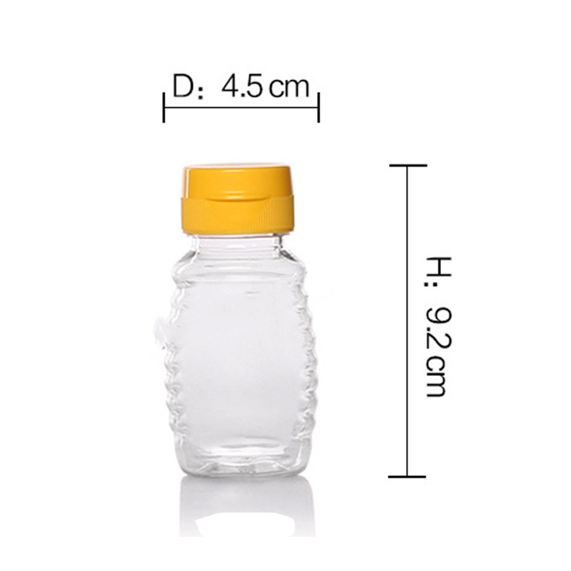 17oz Squeeze Honey Plastic Bottle with Flip-Top Caps for Storing