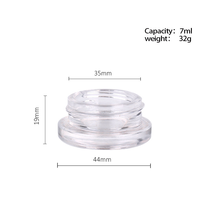 7ml Mini Cosmetic Eye Cream Glass Metal Lids Jar