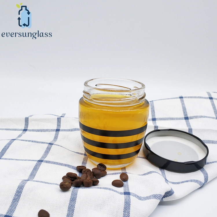 Cheap Glass Honey Jars 400ml Bee Shaped Unique Jam Jars