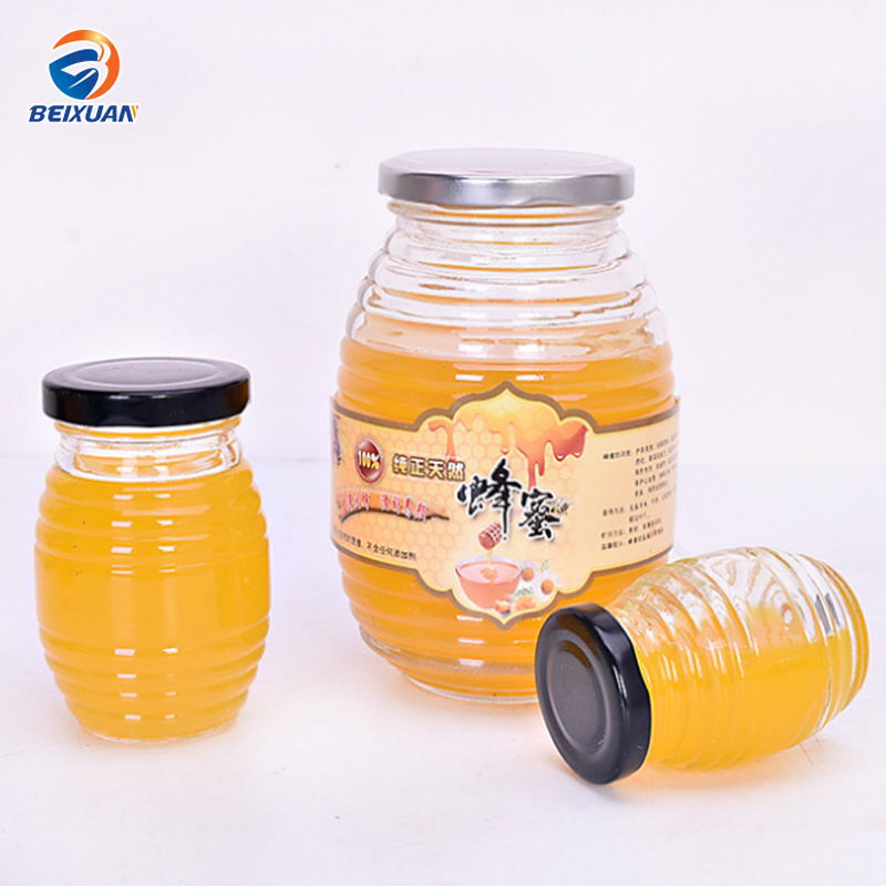 Unique Shape 100ml Honey Jar Small Pickles Bottle Glass Bottle