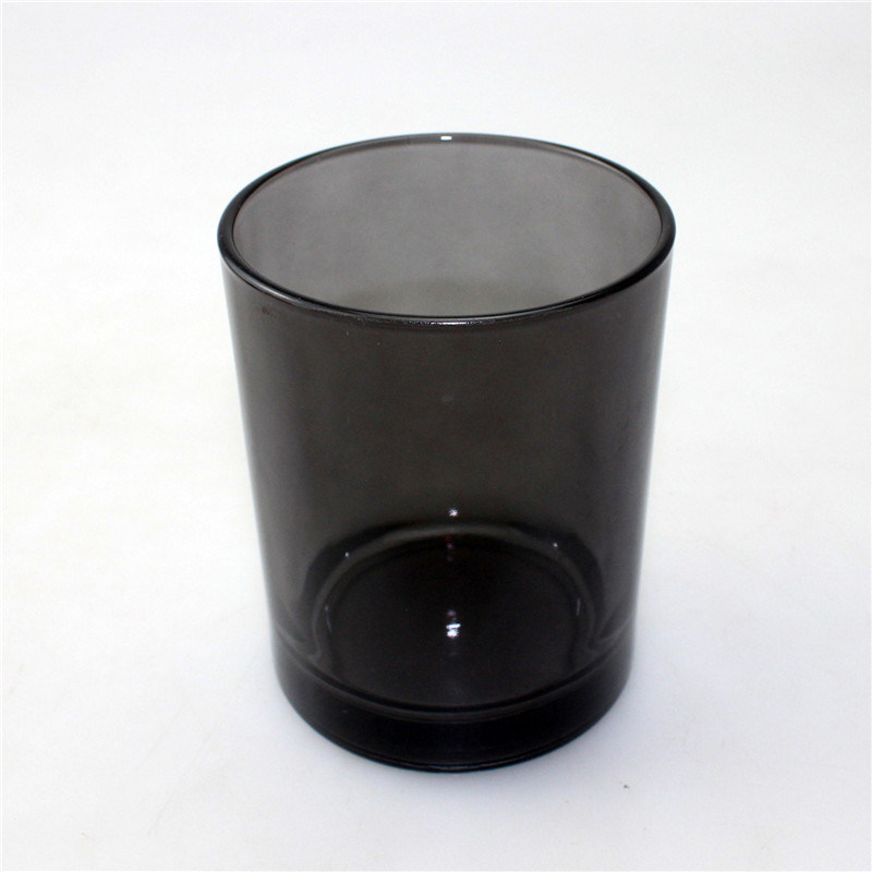 Hot Sale Customized 8oz Transluence Glass Candle Jars with Wood Lid