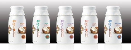 360ml PP Bottle Coconut Milk with Latte Coffee