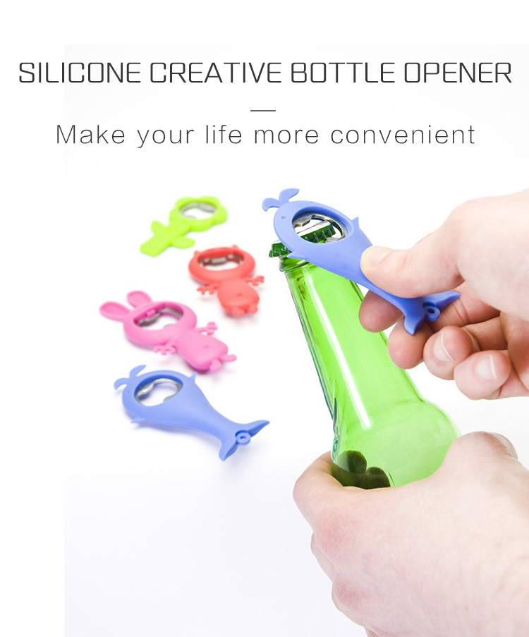 High Quality Customized PVC Beer Bottle Opener Metal Bottle Opener