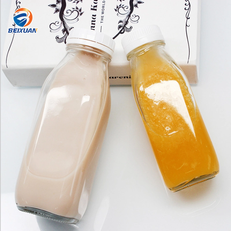 Wholesale 300ml French Square Glass Bottles for Milk/Beverage