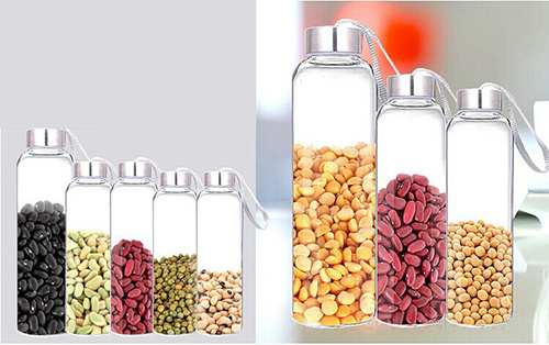 Glass Bottle with Neoprene Sleeve, Auto Bottle, Sports Glass Bottle